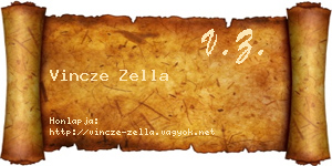 Vincze Zella névjegykártya