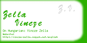 zella vincze business card